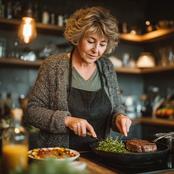 Healthy colorful meal prepared for seniors